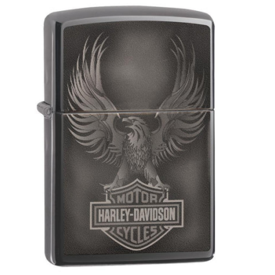 49044 Zippo öngyújtó Black Ice színben - Harley-Davidson