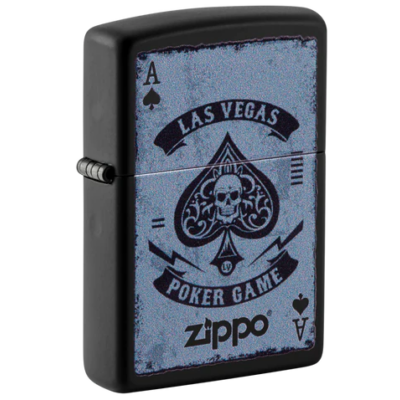 60006147 Zippo öngyújtó fekete színben - Poker Game