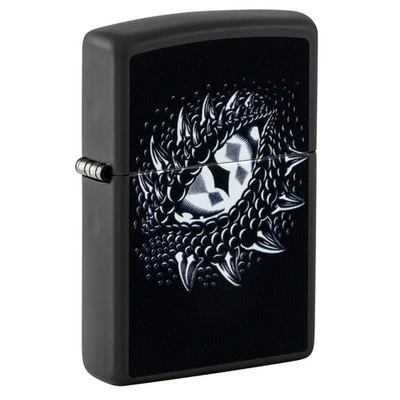48608 Zippo öngyújtó fekete matt színben - Sárkányszem