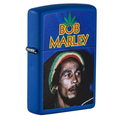 49238 Zippo öngyújtó királykék, Bob Marley arckép és logó