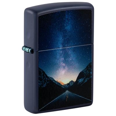 239-106889 Zippo öngyújtó matt sötétkék, tejútrendszer, Black Light