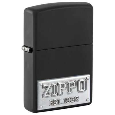 48689 Zippo öngyújtó matt fekete, Zippo embléma