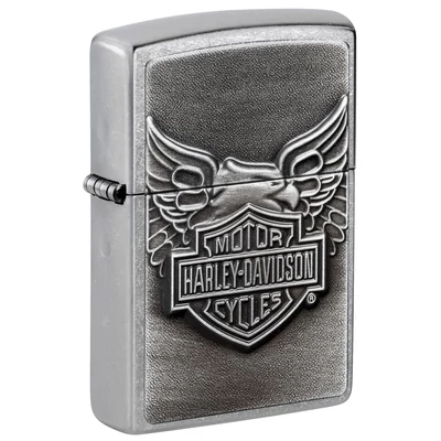 20230 Zippo öngyújtó utcai króm színben, Harley-Davidson logó