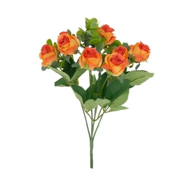 Selyemvirág Rózsacsokor Eukaliptusszal 32 cm