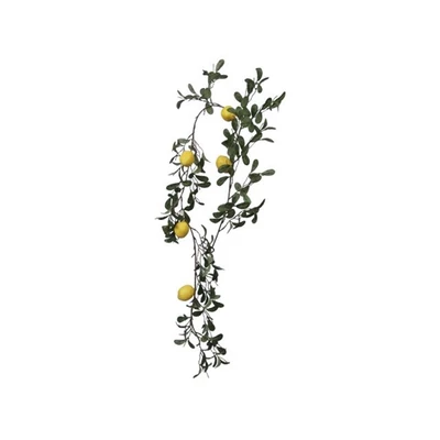 Selyemvirág girland citrommal 140 cm
