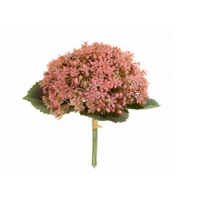 Selyemvirágcsokor dús 30 cm levéllel kötve rózsaszín
