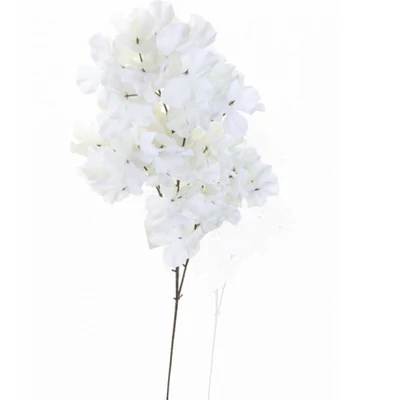 Selyemvirág hortenzia csokor 83cm fehér