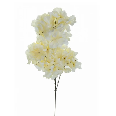 Selyemvirág hortenzia csokor 83cm krém
