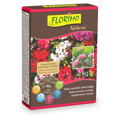 FLORIMO  Virág, muskátli, rózsa trágya 2kg