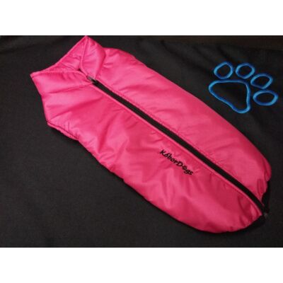 KD66 Vízlepergetős téli kabát TACSKÓ FAZON, Pink-fekete színben
