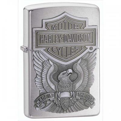 200HDH284 Zippo Öngyújtó, csiszolt króm- Harley Davidson