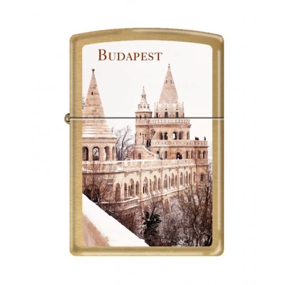 204B-011331 Zippo öngyújtó, Budapest, Halászbástya képpel