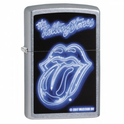 29581 Zippo öngyújtó, matt fekete színben - Rolling Stones