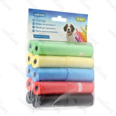 20db-os Kutyapiszok tartó zacskó, színes, 0.008mm vastagságú, 6db/csomag