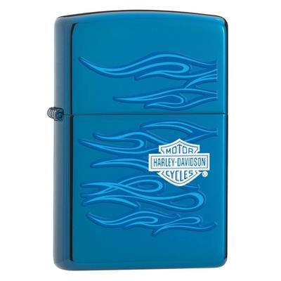 20711 Zippo öngyújtó, fényes kék színben, Harley-Davidson