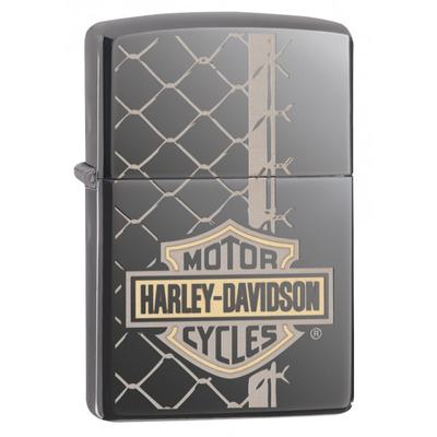 29737 Zippo Black Ice színben -Lézeres Harley-Davidson ®