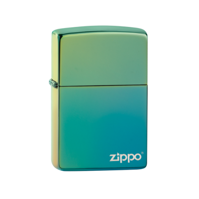 49191ZL Zippo öngyújtó zöldeskék színben - Zippo logóval