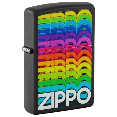 46234 Zippo Techno Design Black Matte Windproof Lighter