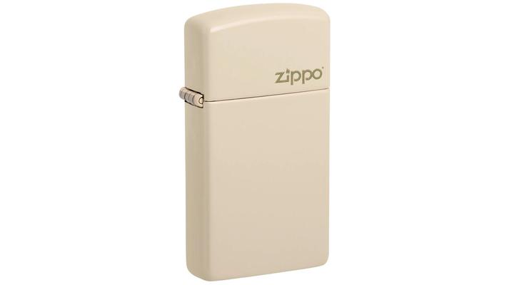 49528ZL Zippo öngyújtó Slim® Flat fényes homokszín, Zippo logó