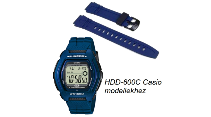 HDD-600C Casio kék műanyag szíj