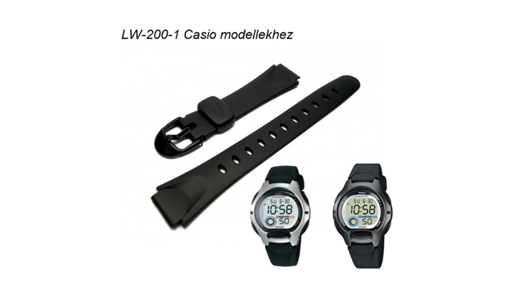 LW-200-1 Casio fekete műanyag szíj