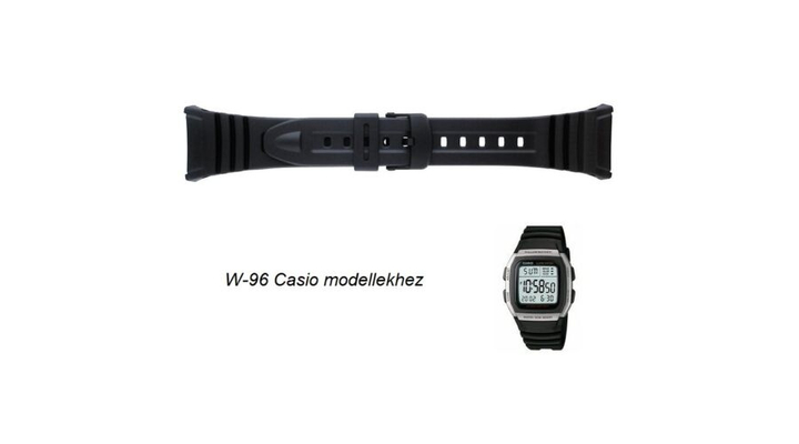 W-96 Casio fekete műanyag szíj