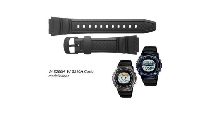 W-S200H W-S210H Casio fekete műanyag szíj