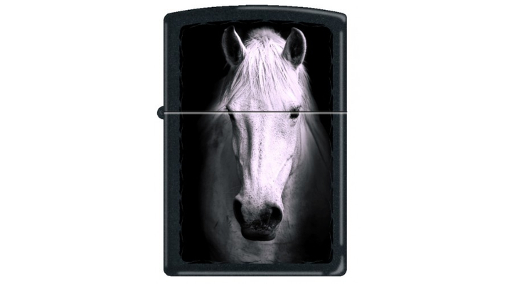 13339 Zippo öngyújtó matt fekete színben -Ló