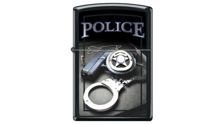 404015 Zippo öngyújtó fekete színben -Police